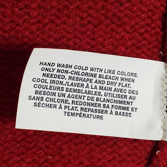 GAP Mens Size XXL NWT Sweater Lambswool 1/2 Zip Pullover Ribbed Trim Brick Red - Picture 6 of 7